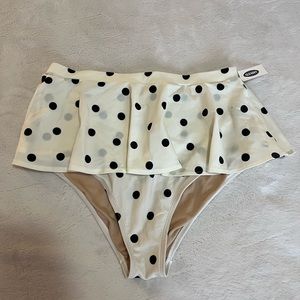 Old Navy polka dot skirt swimsuit bottoms NWT